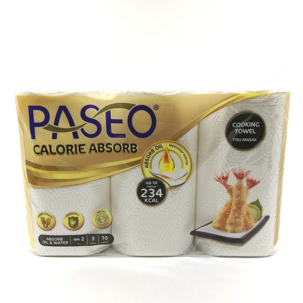Tissue Kitchen Paseo Calorie Absorb isi 3 rolls 70 sheet