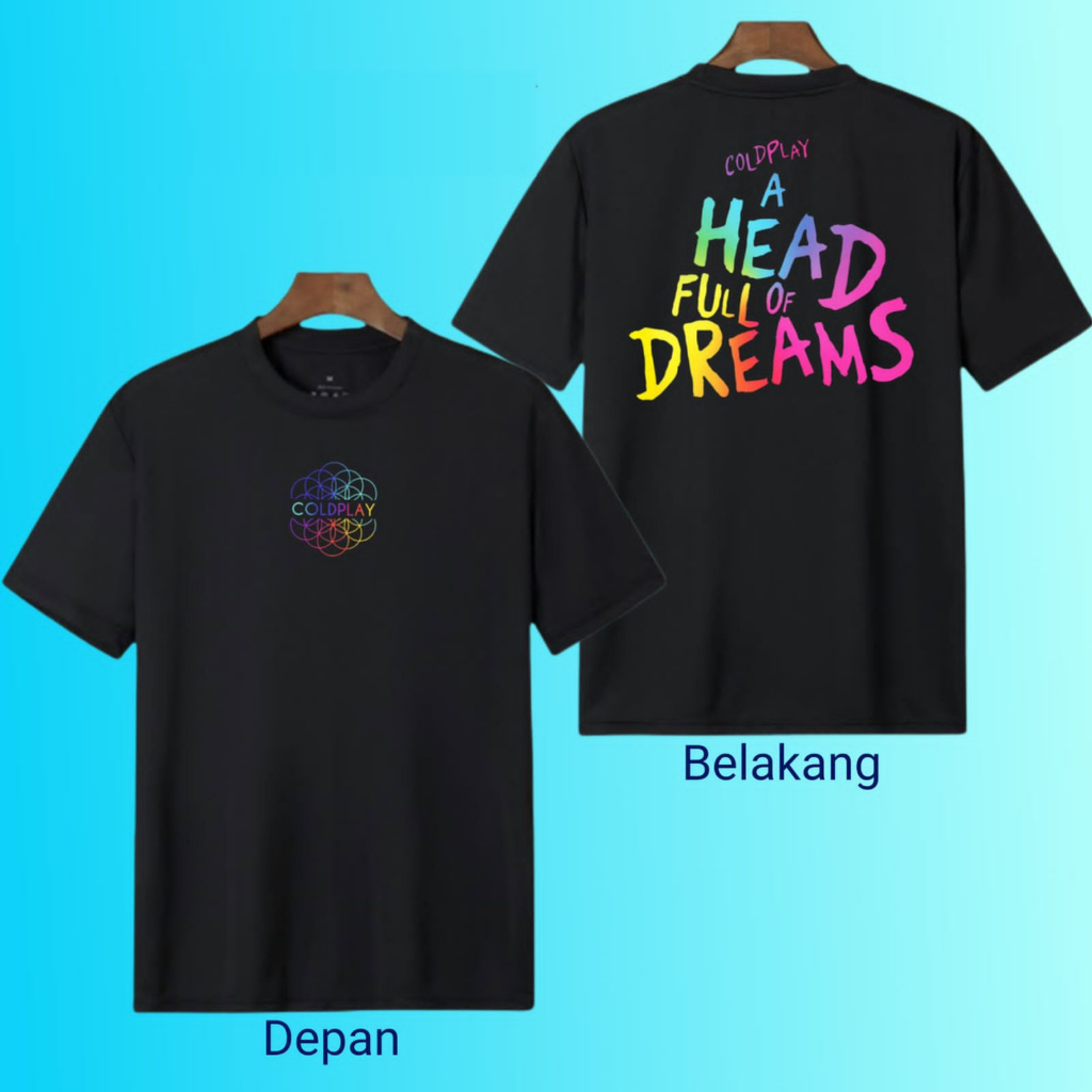 Noveli wear - Kaos Pria Distro COLDPLAY lengan pendek size M L XL XXL