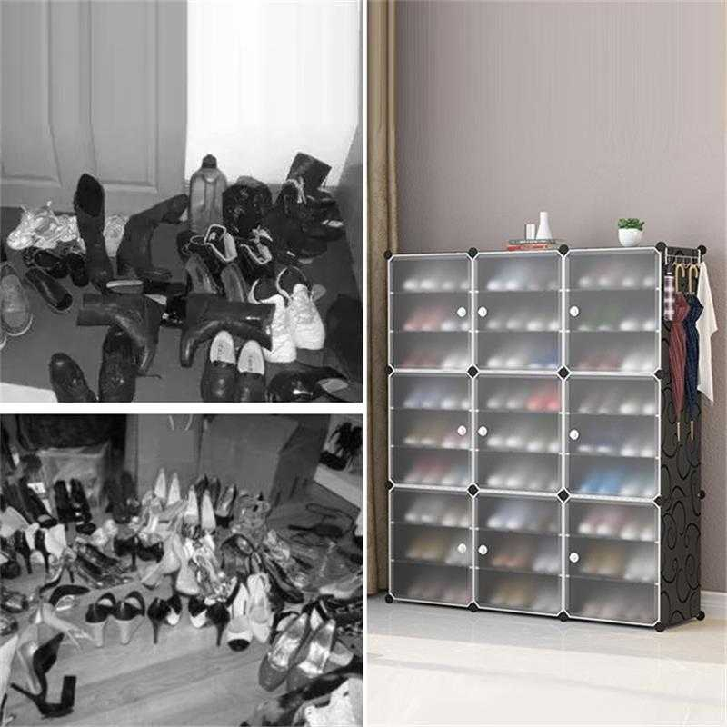 Rak Sepatu Sendal 4 Susun Shoe Shelf Cabinet Tempat Penyimpanan Spatu Sandal Rack Pelindung Debu Kotoran