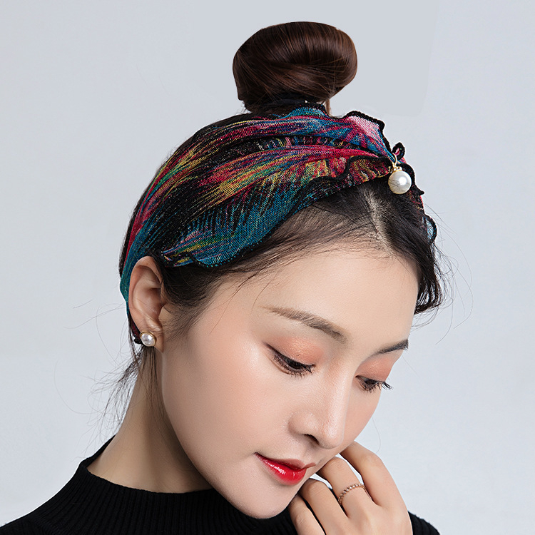 Syal mutiara, syal sutra emas, digulung tepi renda, berbagai syal, syal fashion, syal persegi, syal sutra multifungsi, pelindung leher scarf