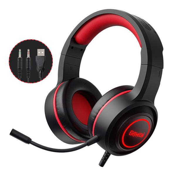 GAMEN GH100 Gaming Professional Headset / Earphone / Headphone Gaming 3D Sound With Mic For PC / Handphone