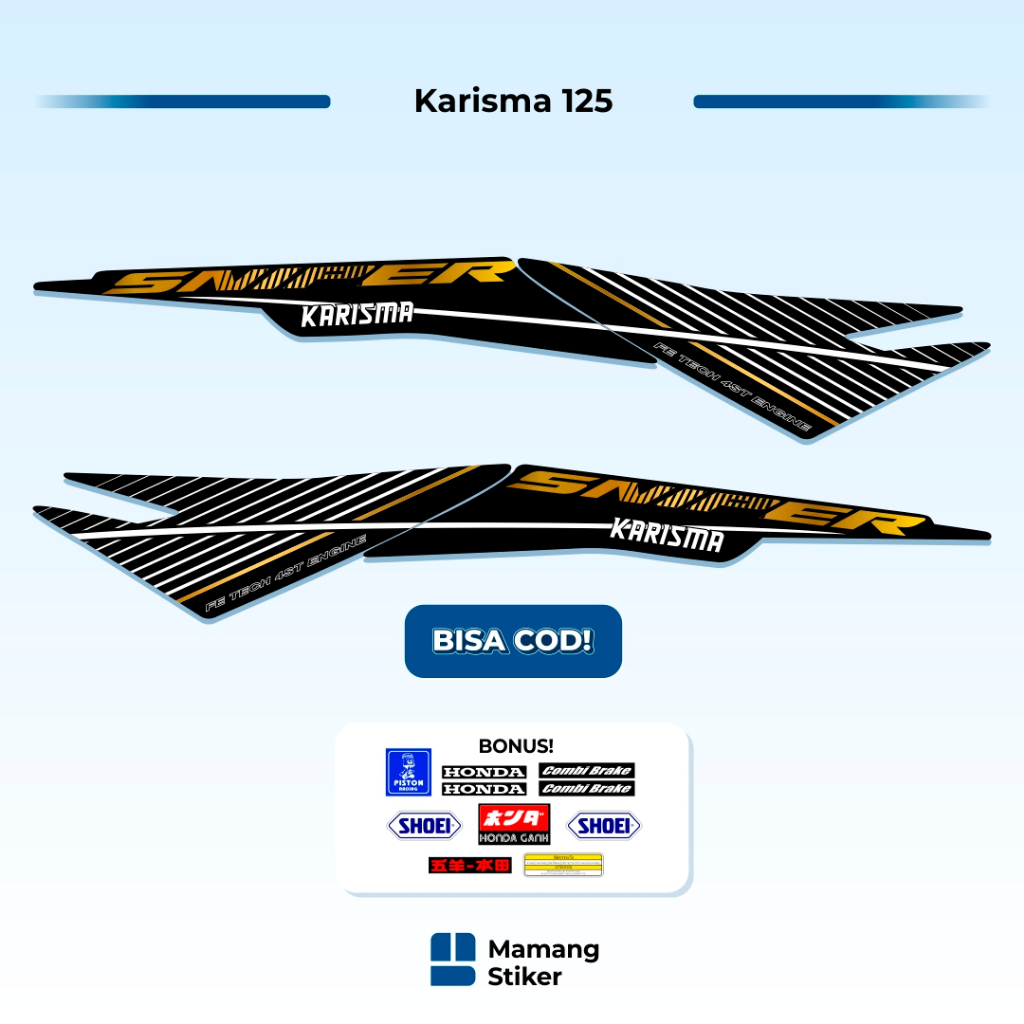 Striping Honda Karisma 125 D Variasi (14) Wave S Thailand i Karisma X Tahun 2002 2003 2004 2005 2006