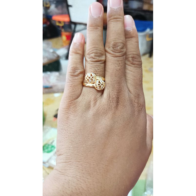 Cincin Boba dan gelang xuping asli cantik,mewah, cocok buat jari kecil atau besar krna free size