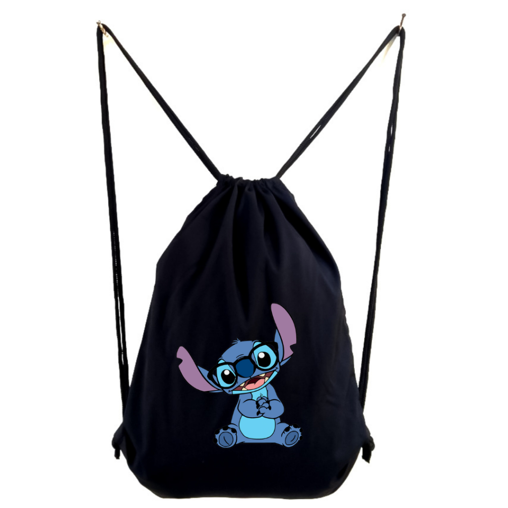 DTF Stringbag Stitch Lilo Ransel Serut tas gendong drawstring sekolah kuliah kampus ootd viral || Kiiyoomii ||