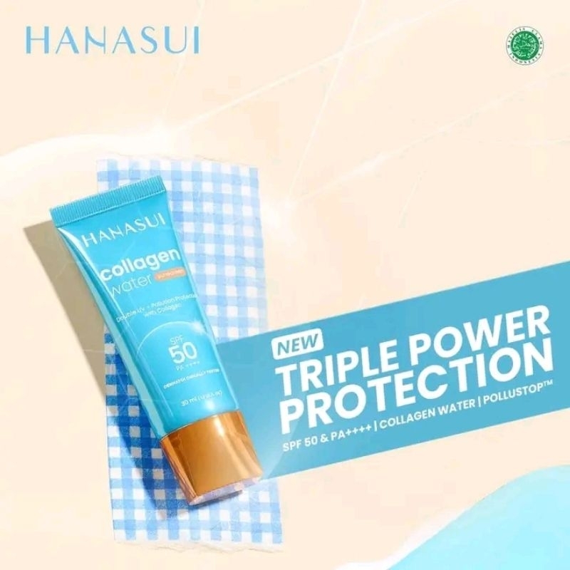 Hanasui Collagen Water Sunscreen  Spf50Pa+++ 30ml | Sunscreen Hanasui Spf 50 PA+++