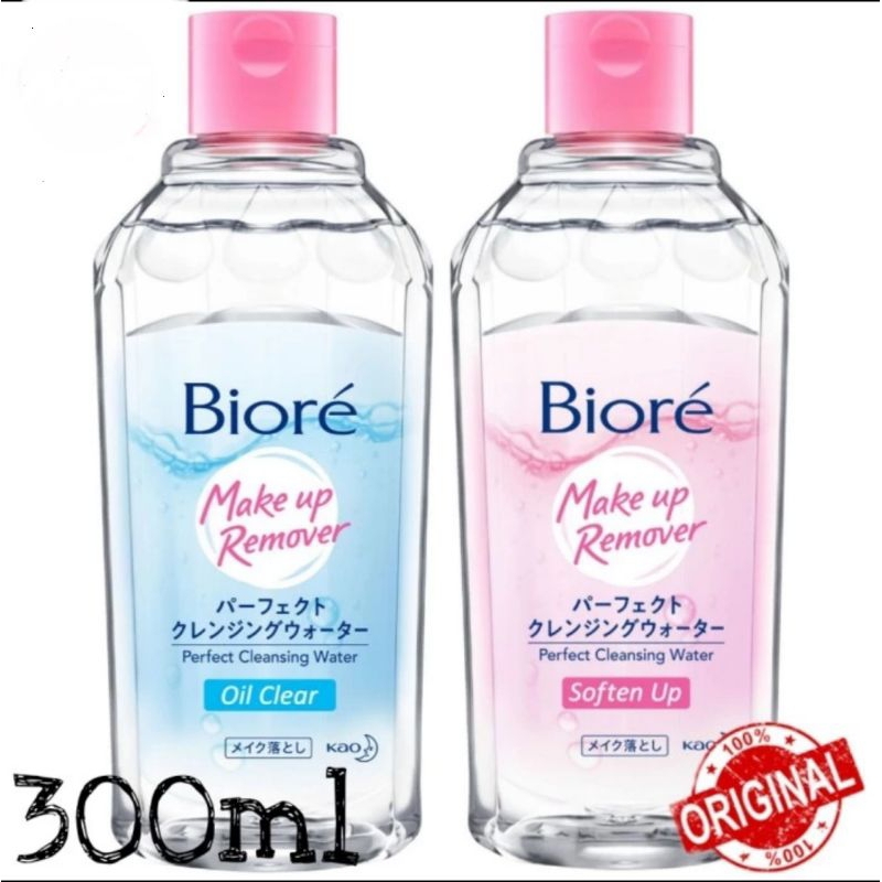 BIORE MAKE UP REMOVER PERFECT CLEANSING WATER OIL CLEAR 300ml SOFTEN UP