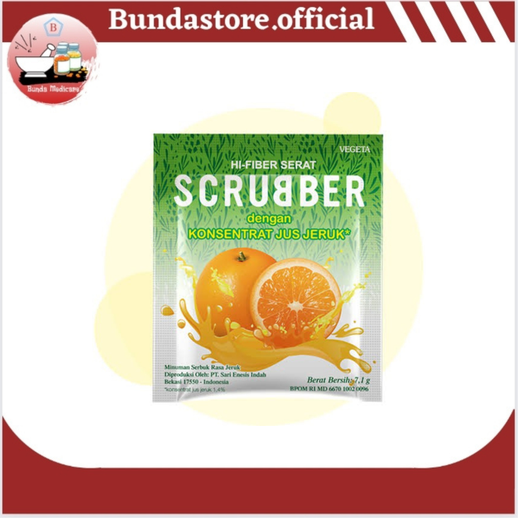 

Vegeta Scrubber Jeruk Sachet 7.1 g Melancarkan BAB l Harga Per PCS