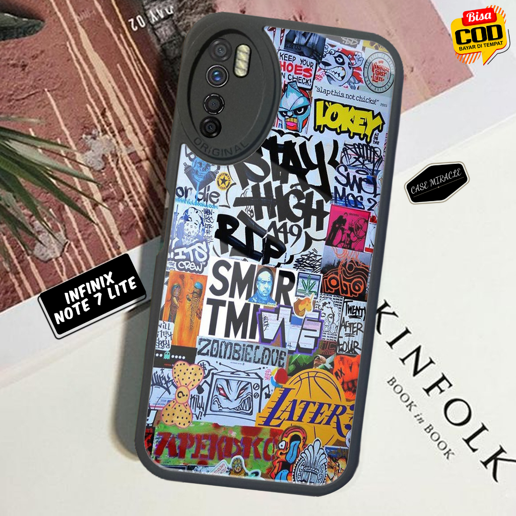 Case INFINIX NOTE 7 LITE - Casing INFINIX NOTE 7 LITE Terbaru CASE MIRACLE [ MOTIF 26 ] Cassing Hp -