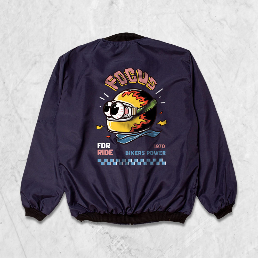HIPNOP Gafi FOCUS Jaket Bomber Polos Sablon Pria Variasi Warna Unisex Jaket Sablon