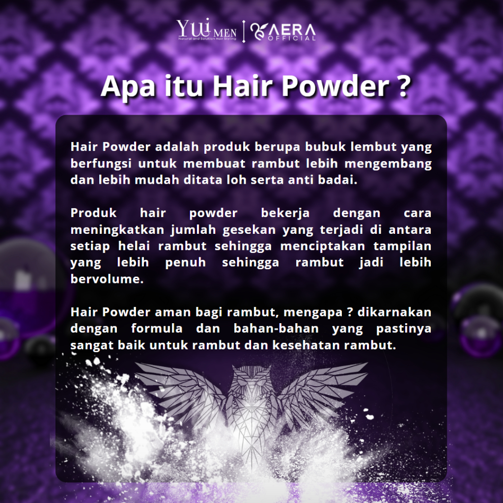 YUIMEN HAIR POWDER PREMIUM + GRATIS SISIR  [ Natural and Solution Hair Styling ]
