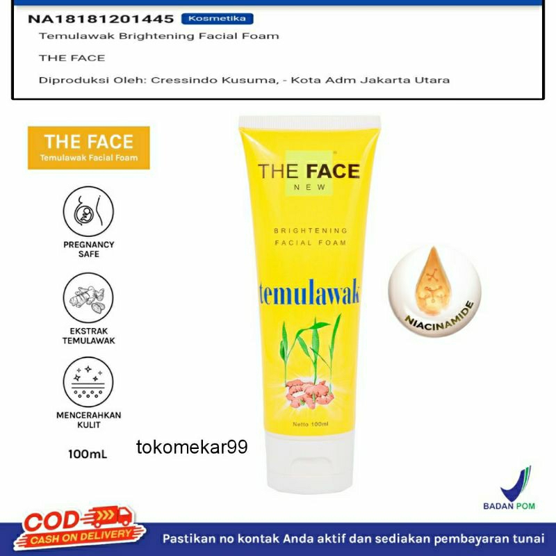 FACIAL FOAM BRIGHTENING THE FACE TEMULAWAK ORIGINAL BPOM RESMI