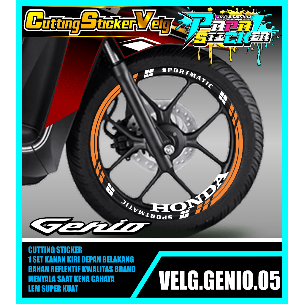 STIKER  VELG GENIO CUTTING STICKER VELG GENIO CUTTING VARIASI 05