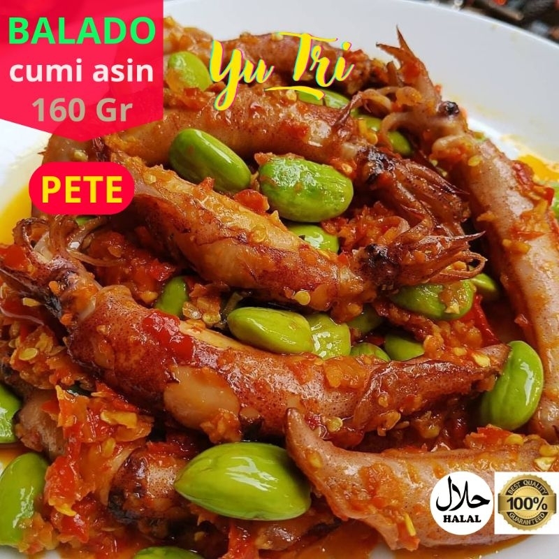 

SAMBAL CUMI ASIN BABY CUMI TELUR BALADO 160 Gr FRESH PETE PEDAS MANIS GURIH HALAL LAUK INSTAN