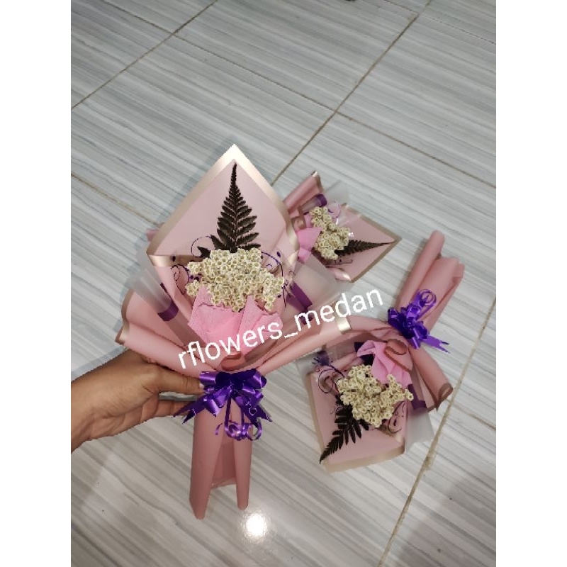 Buket Bunga Edelweis Buket edelweis mini / Bunga edelweish kering
