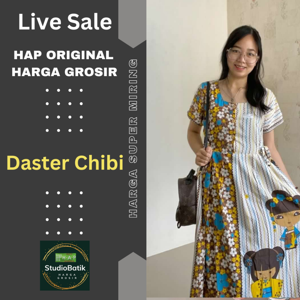 Daster Batik HAP Original Model Chibi Lengan Harga Grosir Langsung Pabrik StudioBatik.HAP