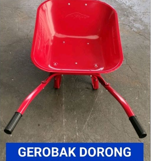 Gerobak dorong merah kereta sorong