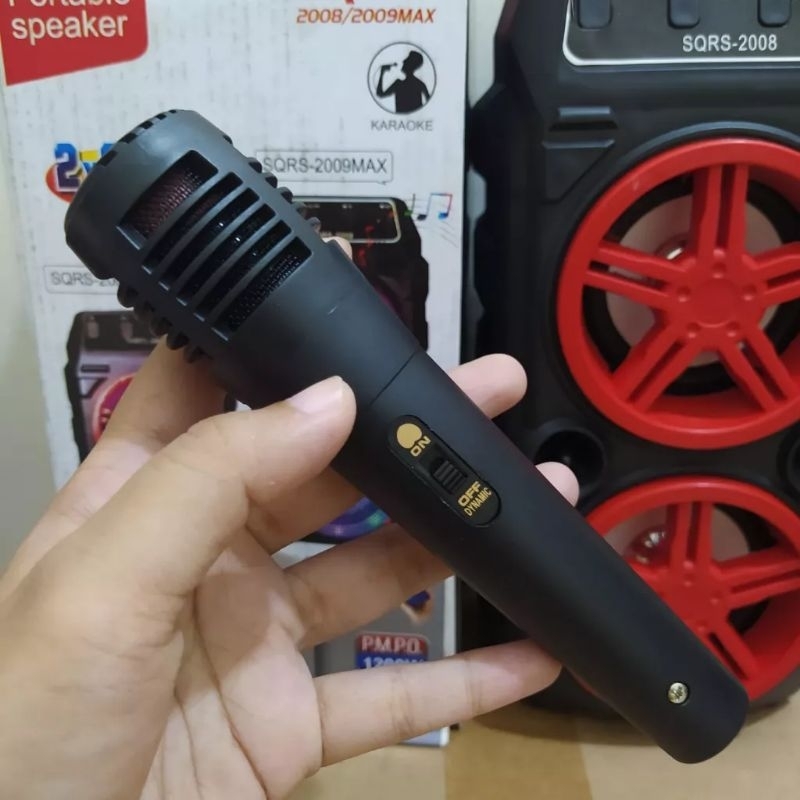 Speaker Bluetooth SQ-2008 Plus Set Mikrofon Speaker Murah Portable