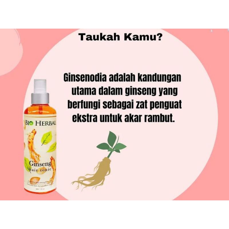 Bio Herbal Hair Tonic/ Bio Herbal Ginseng Hair Tonic