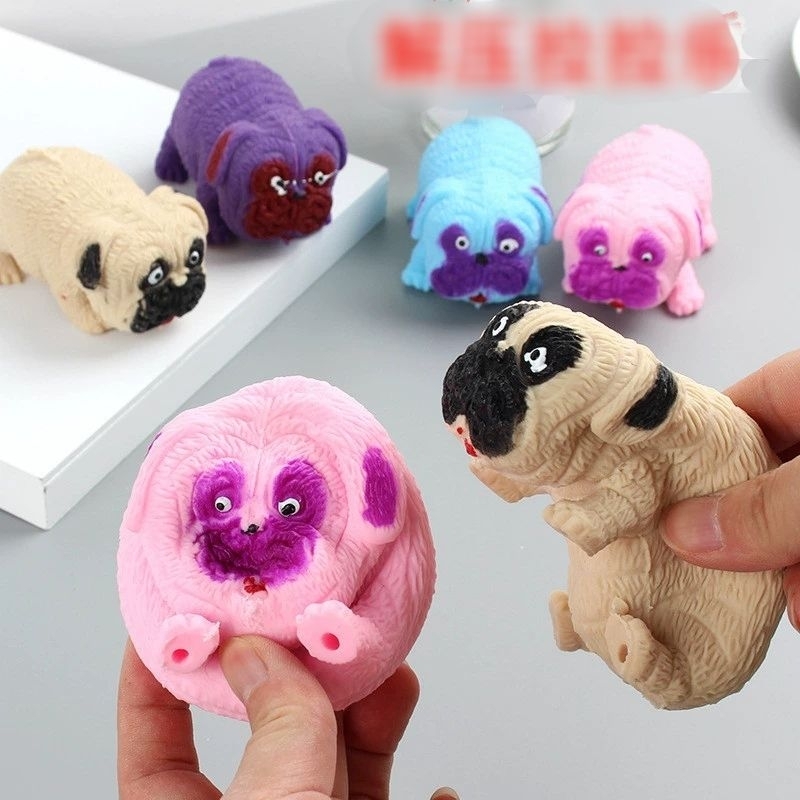 Squishy AntiStress Powder Dog &amp; pig  Squishy Pencet Pencet Tarik Tarik Squishy Lucu Squishy Hilangkan Beban