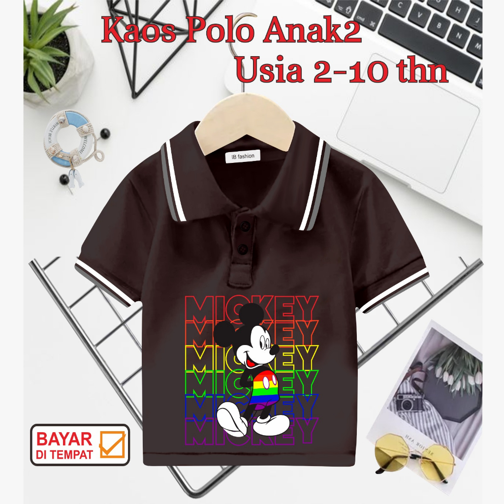 ((IB))KAOS ANAK2 KERAH POLO/M1CKEY DIGIITAL SABLON