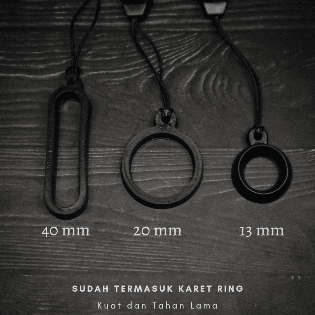 Lanyard Podzz Gantungan Tali Prusik Paracord Kalung Device Phone Strap Simple Free O Ring Karet Tebal 13mm 20mm 40mm