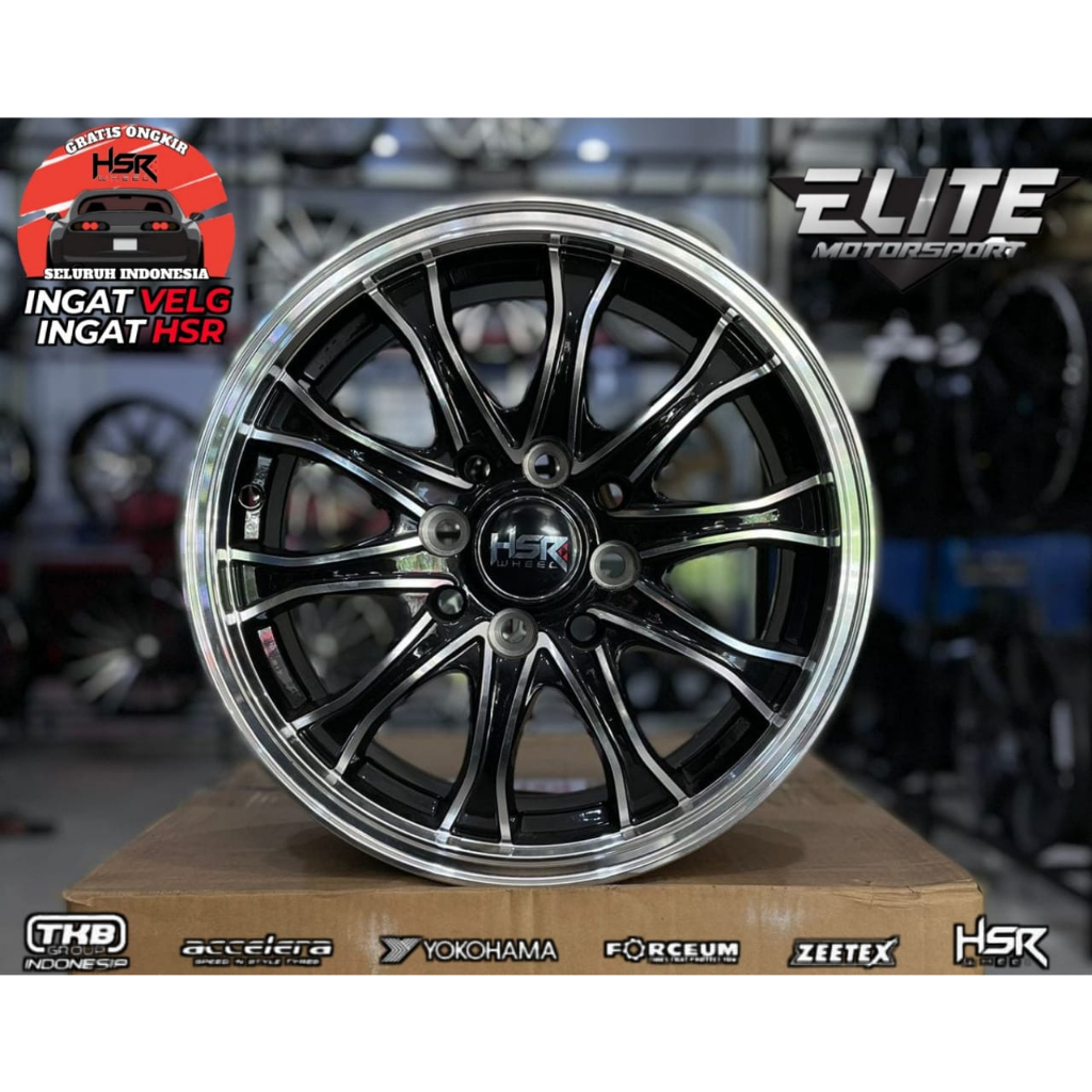 Velg mobil Brio Jazz Agya Ayla R14 Lubang 4 - Velg Racing HSR SERIRIT 11693