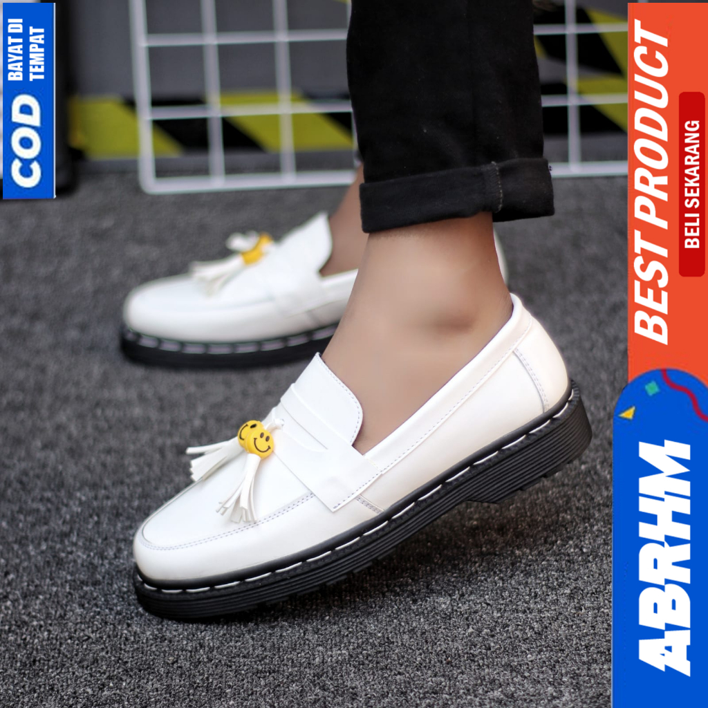 ABRHM Sepatu Loafers Docmart Formal Pantofel Casual Kerja Pria