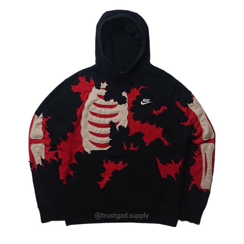 REWORKED NIKE SKELETON HOODIE/REWORK HOODIE/REWORK CREWNECK