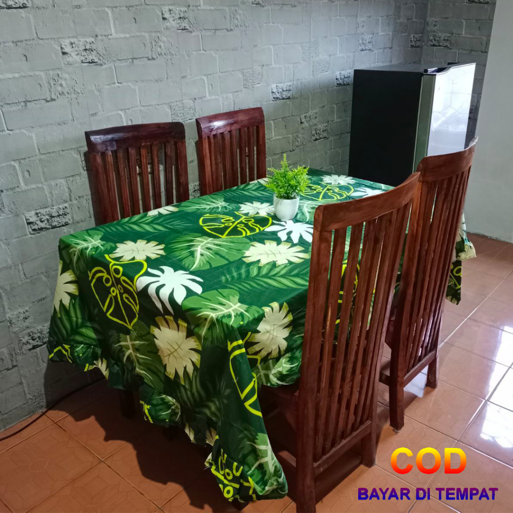 ✅COD Taplak Meja 140x200 Kain Katun Model Rumbai Aneka Motif Perlengkapan Dekorasi Kitchen Set Dapur Ruang Makan Rumah Minimalis