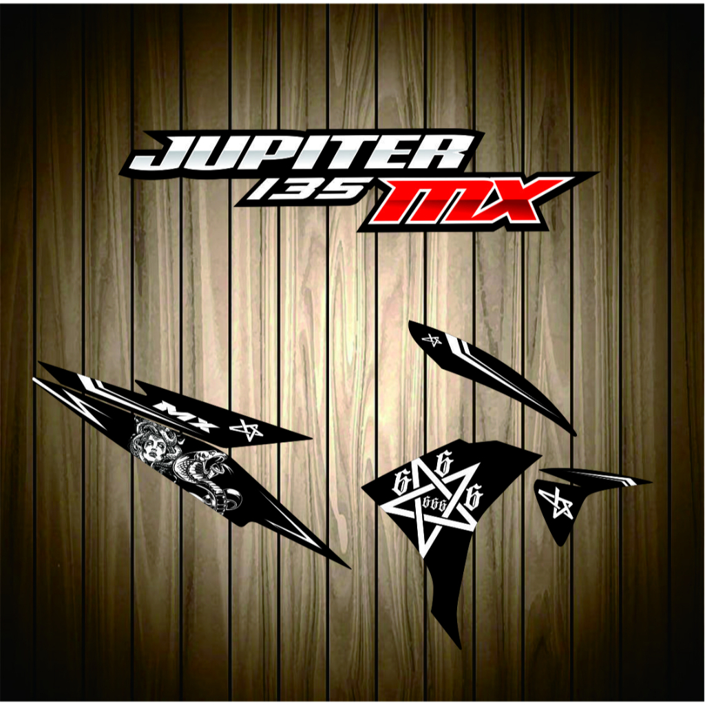 SETIKER JUPITER 135 BARU /LIS VARIASI STRIPING STIKER  JUPITER MX 135 NEW VARIASI MOTIF MEDUSA VARIA
