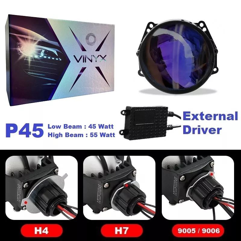 Lensa LED Laser Projector Projie BiLED 3 Inchi VINYX // Lampu Proyektor Mobil Motor Blue Purple Lens