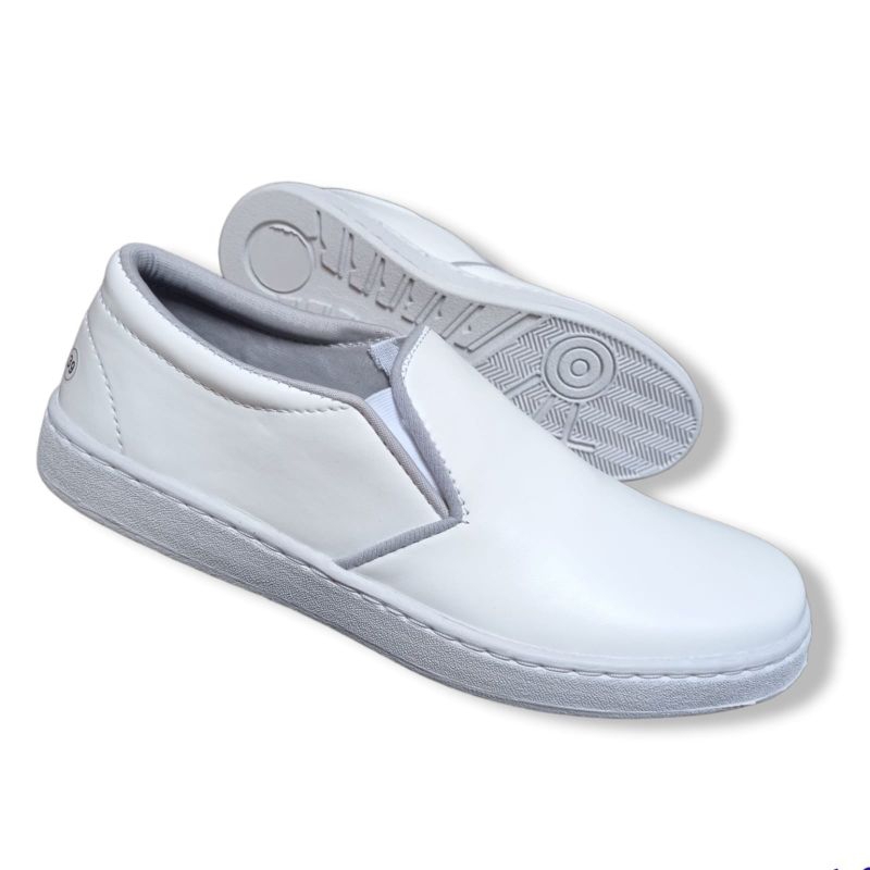 Sepatu Slip On Pria Buat Kerja Putih Polos Terbaru Slop Tanpa Tali Casual Dan Wanita