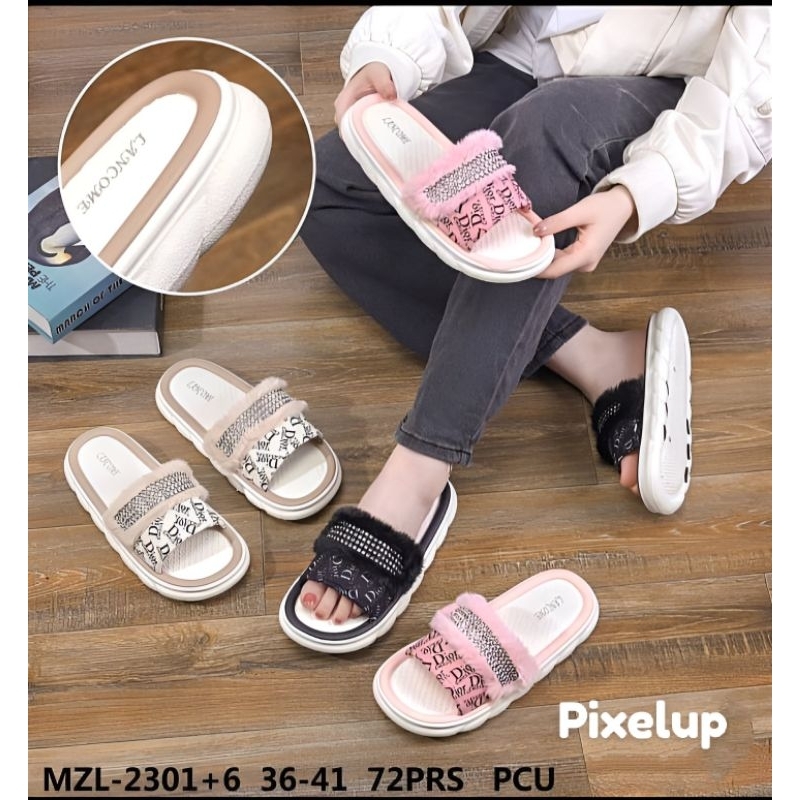 SANDAL SLOP JELLY WANITA IMPORT MZL 2301 size 36-41