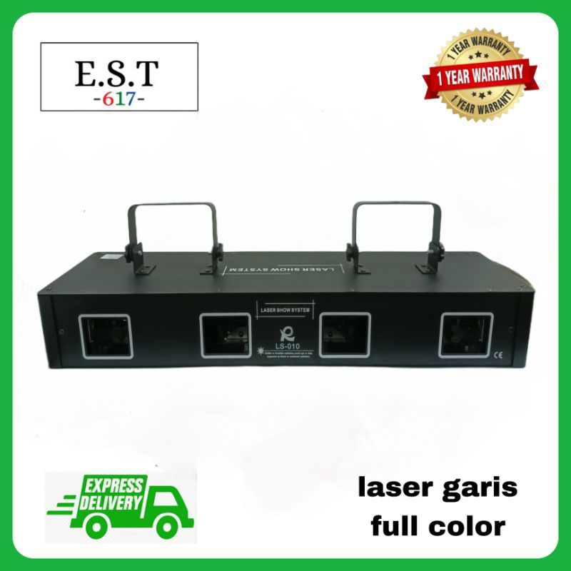 Lampu panggung laser garis 4 mata full color