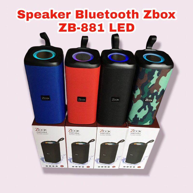 ✅Speaker Bluetooth Zbox ZB-881 WOOFER RGB LED