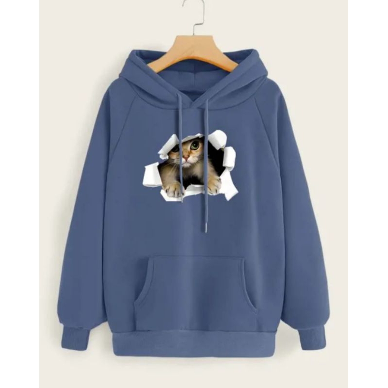 Hoodie pria Hoodie cat new Hoodie bahan fleece