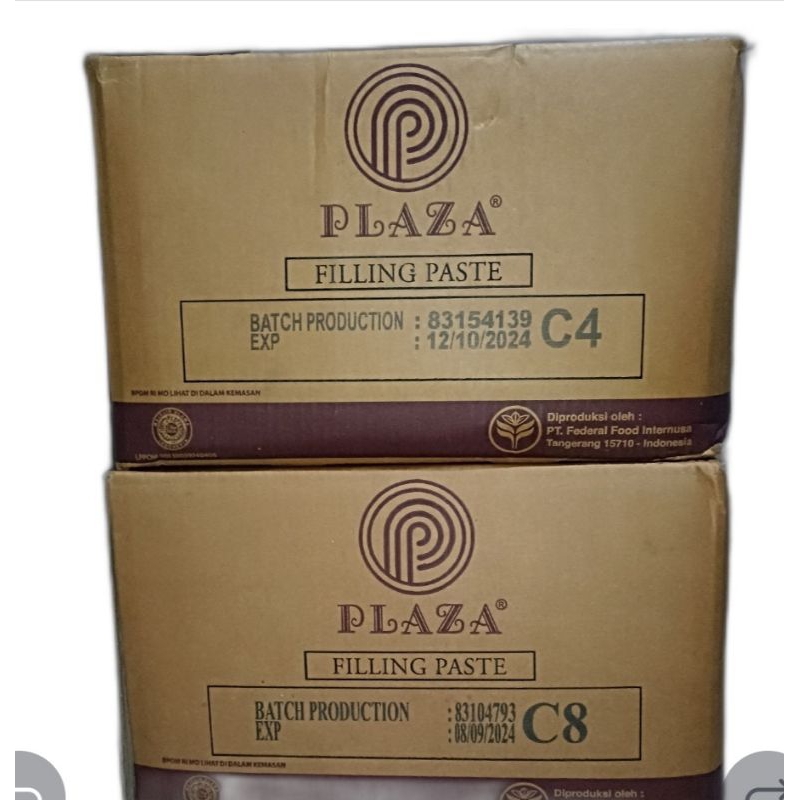 plaza filling /pasta coklat  4x5kg ( 1 karton )