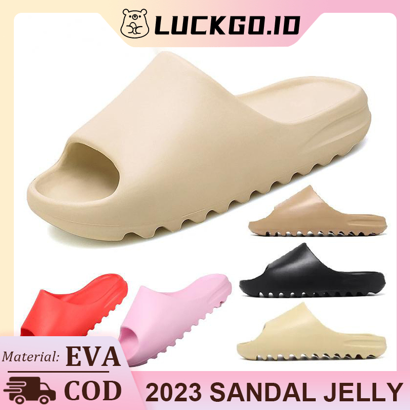 Sandal slop wanita karet YEEZY SLIDE murah 4.0cm Sandal selop wanita Anti slip indoor outdoor   Sandal jelly wanita terbaru import EVA