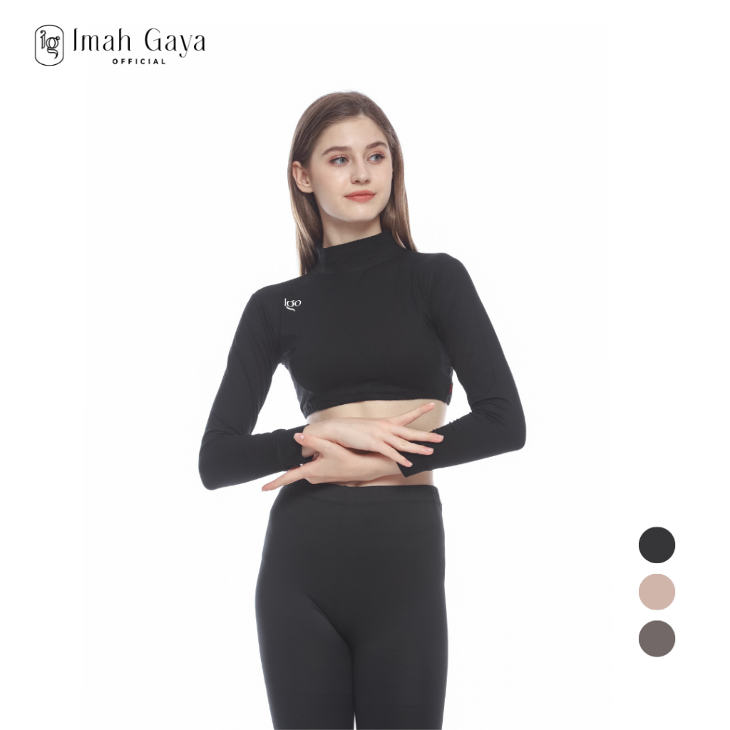 MANSET CROPTOP IGO RAYON PREMIUM SOFT KATUN INDIA LENGAN PANJANG BAHAN SIZE L DAN XL PREMIUM WARNA LENGKAP BISA COD