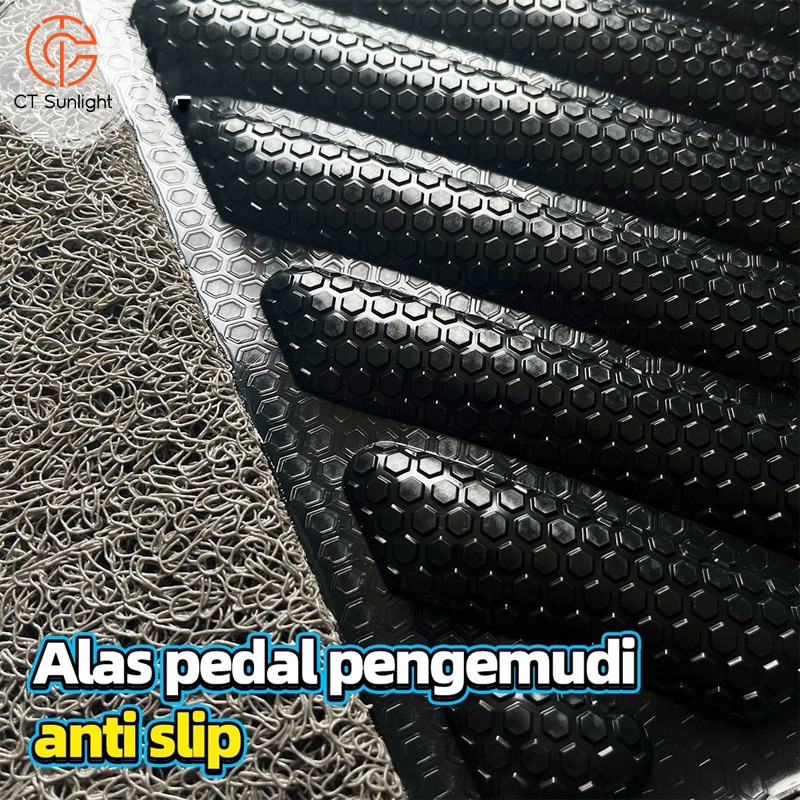Karpet Mobil 5 Pcs 2 Baris Universal - Mie Bihun PVC - Ketebalan 16MM/ Universal bisa diaplikasikan ke semua mobil