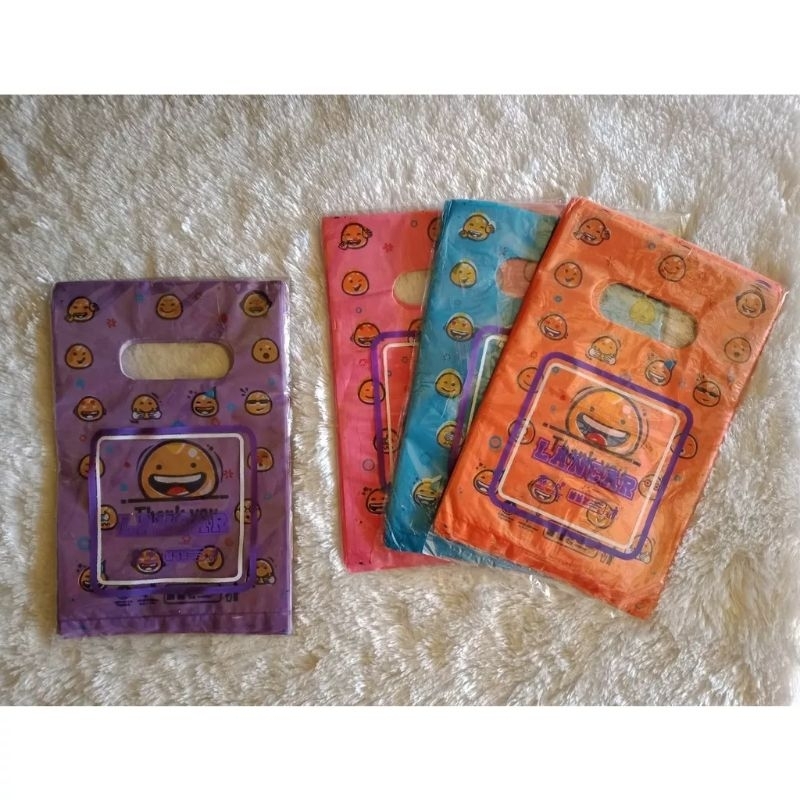 [ KANTONG PLASTIK ] Ukuran 15 × 23 Kantong Kresek Plong Olshop Smile Thank You