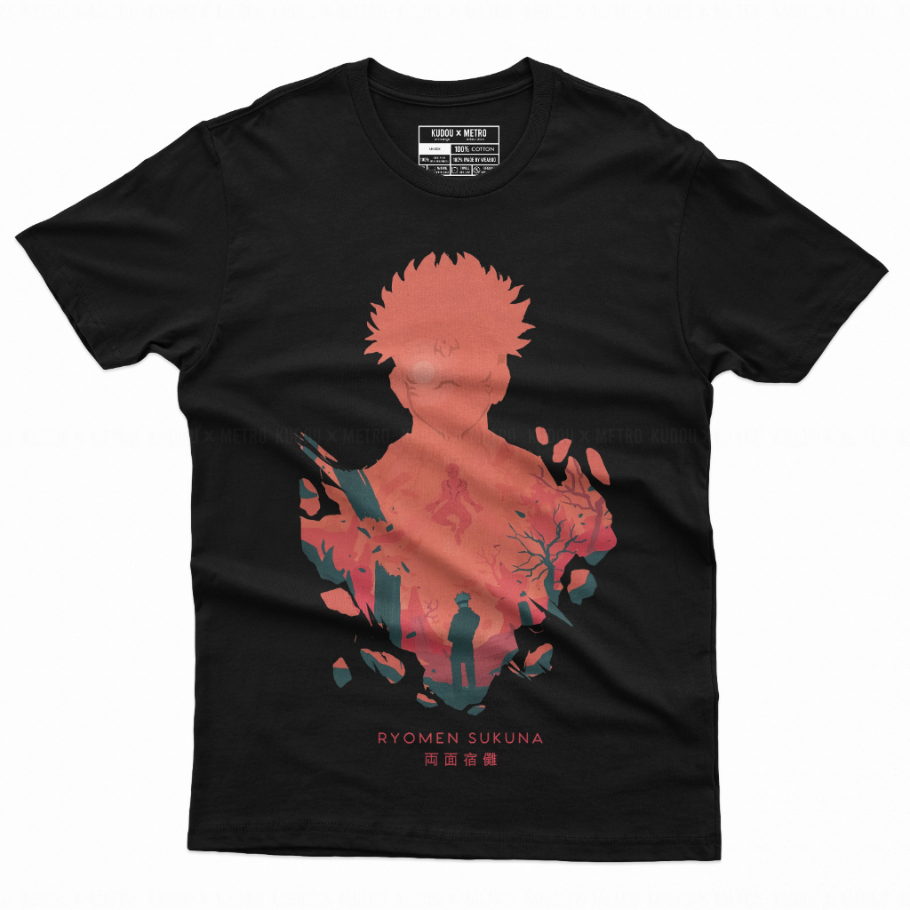 Tshirt Sukuna Silhouette Anime Manga Jujutsu Kaisen Premium Unisex