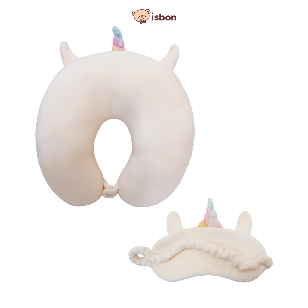 ISTANA BONEKA Bantal Leher Cuties Series 2 in 1 Penutup Mata Eye Mask Nyaman Digunakan Mudah Dibawa Perjalanan