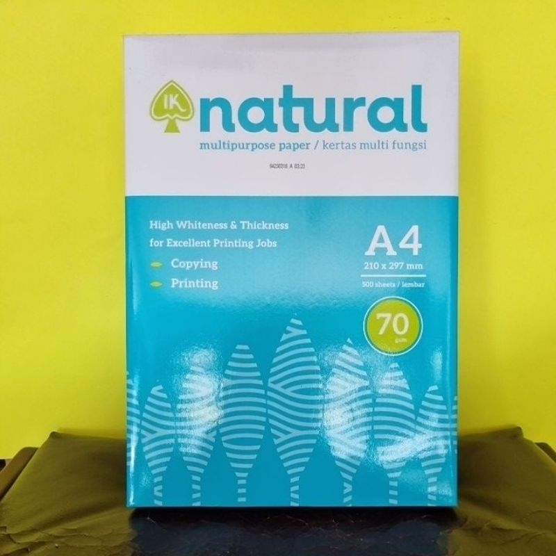 

Kertas Natural A4 1Rim 70 gsm