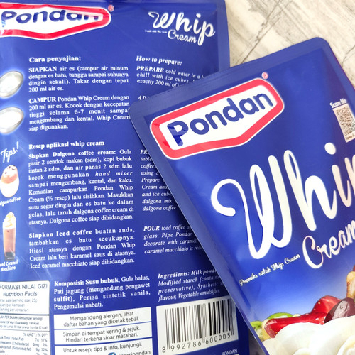 

Pondan Whip Cream 100 Gr