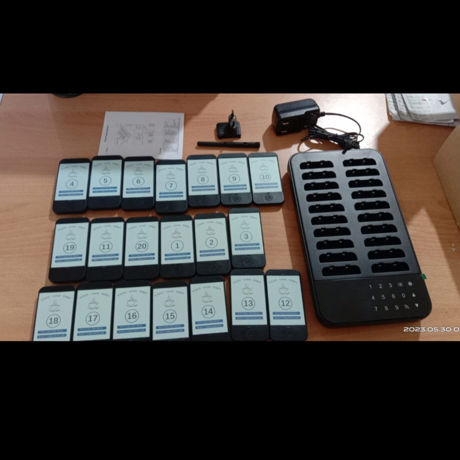 Wireless Calling Witing System Restaurant Pager Bel  - Bell Wirelee Pemanggil Antrian Mesin Antrian Alarm Cafe Restauran