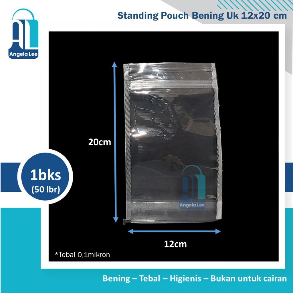 Standing Pouch 12x20 / Plastik Klip Ziplock Kemasan Berdiri Bening