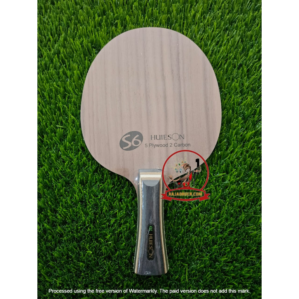 Premium Kayu Bet Pingpong Tenis Meja HUIESON S6 Carbon - FL