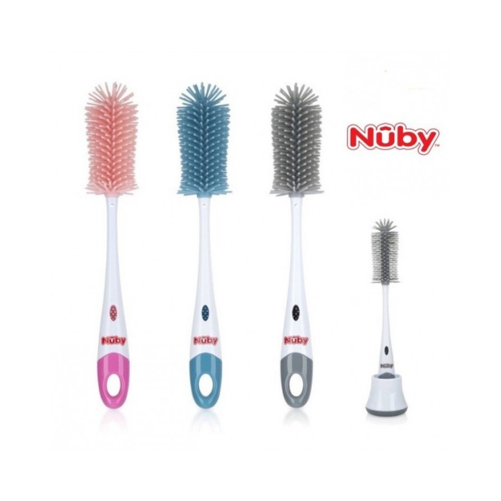 Nuby Silicone Bottle Brush / Pembersih Botol Bayi / Pembersih Botol