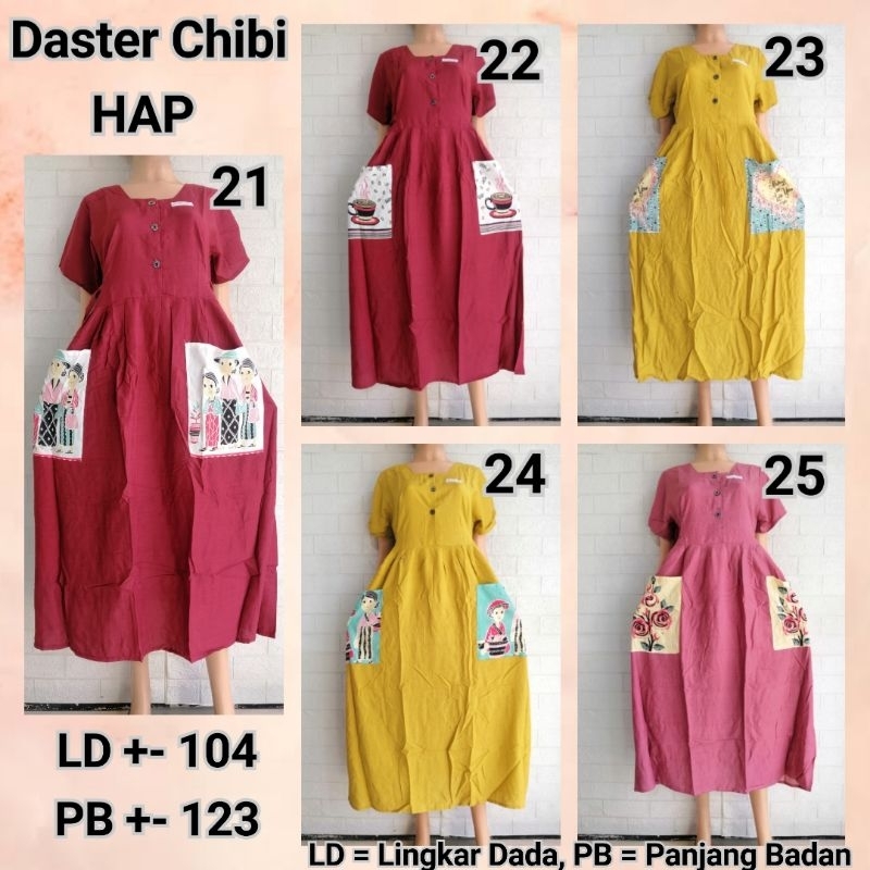 Daster Chibi Lengan HAP LD 100-102CM Adem Busui Friendly APLK